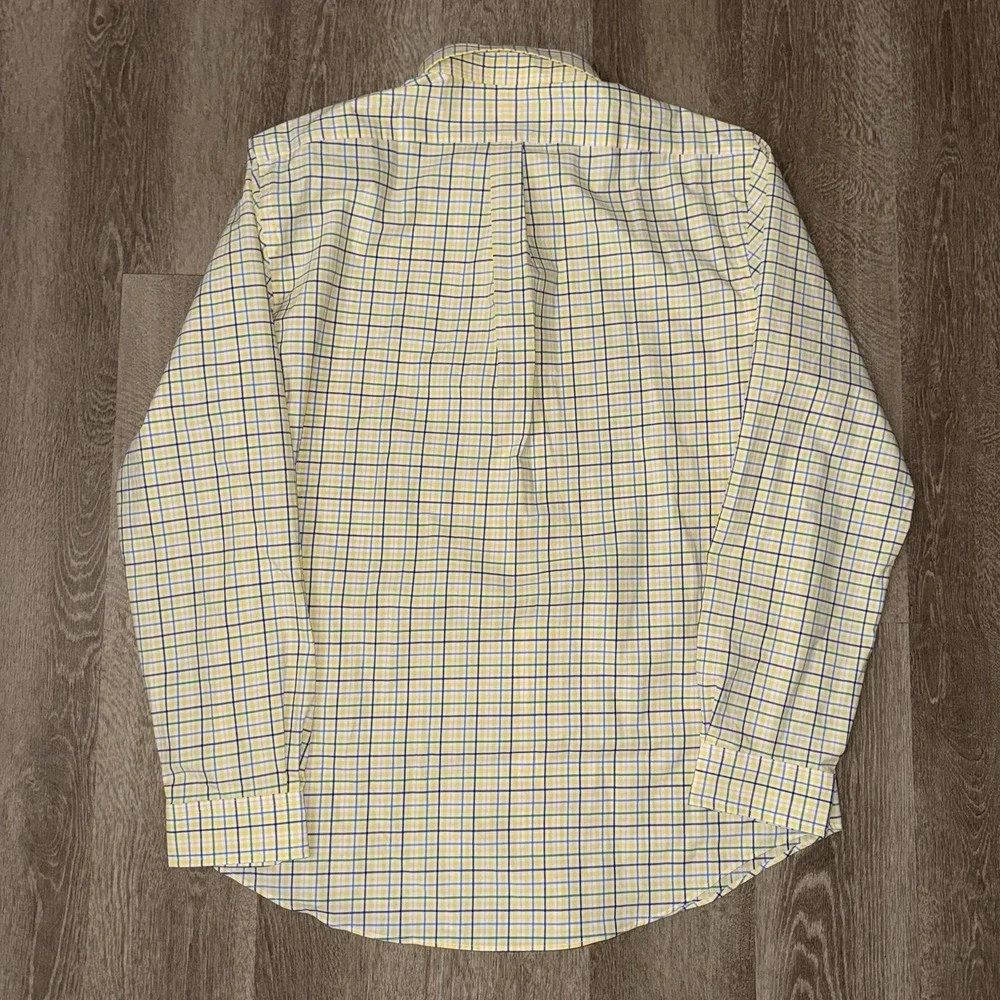 Polo Ralph Lauren Performance Long Sleeve Button Down Men's XL Slim Yellow Plaid